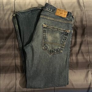 Hollister Men's Blue Straight Jeans